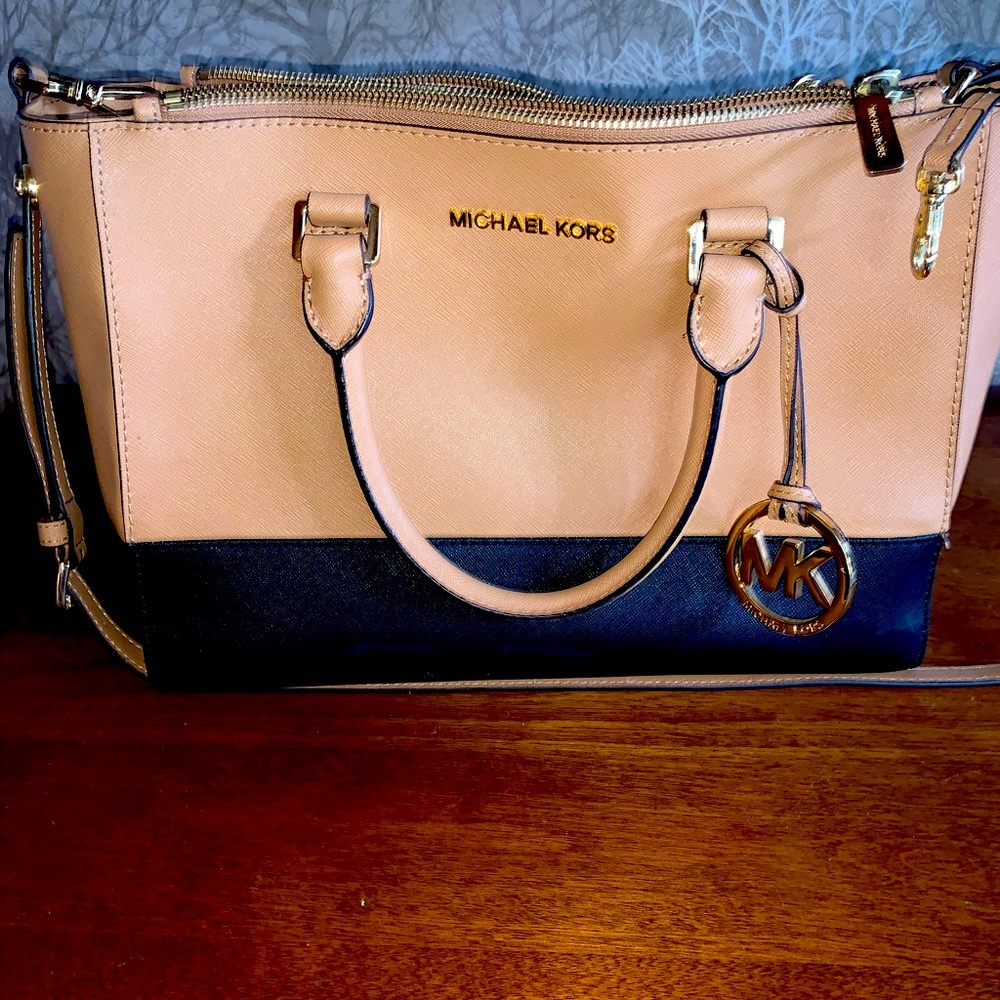 Michael Kors Camel and Black purse